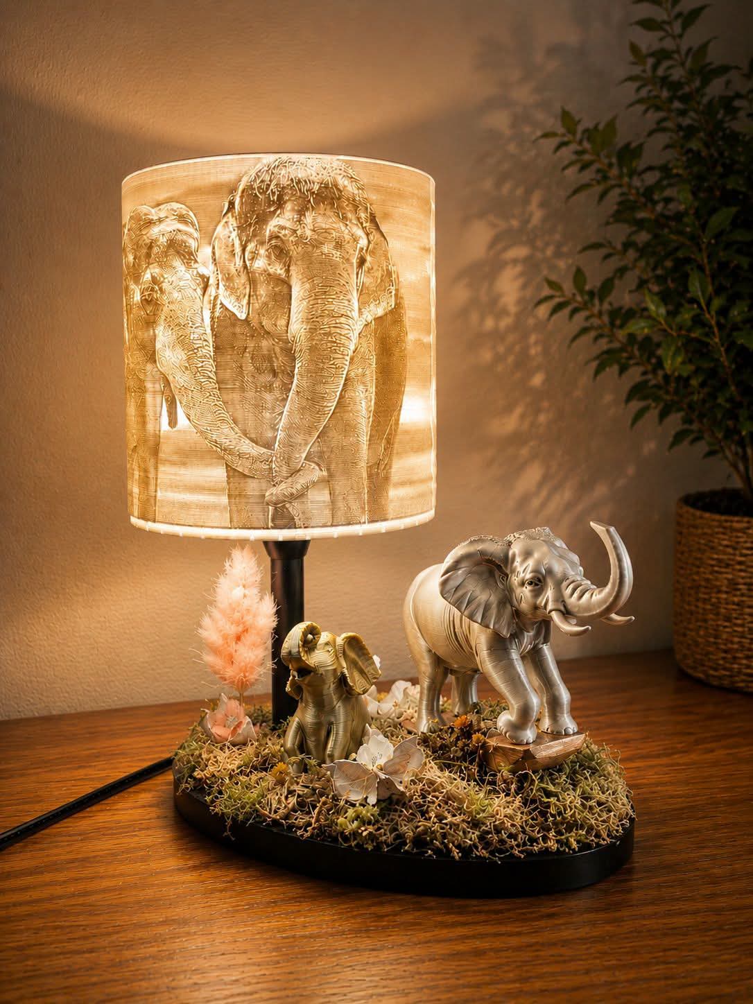 Mémoire des Géants Lampe décorative Éléphant Collection Lumina
