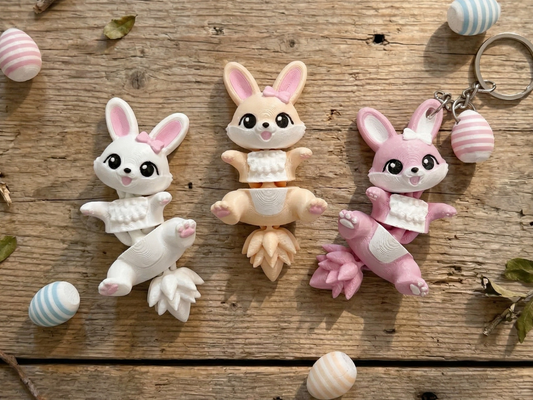 Bunny Porte-clés lapin articulé Collection Keya