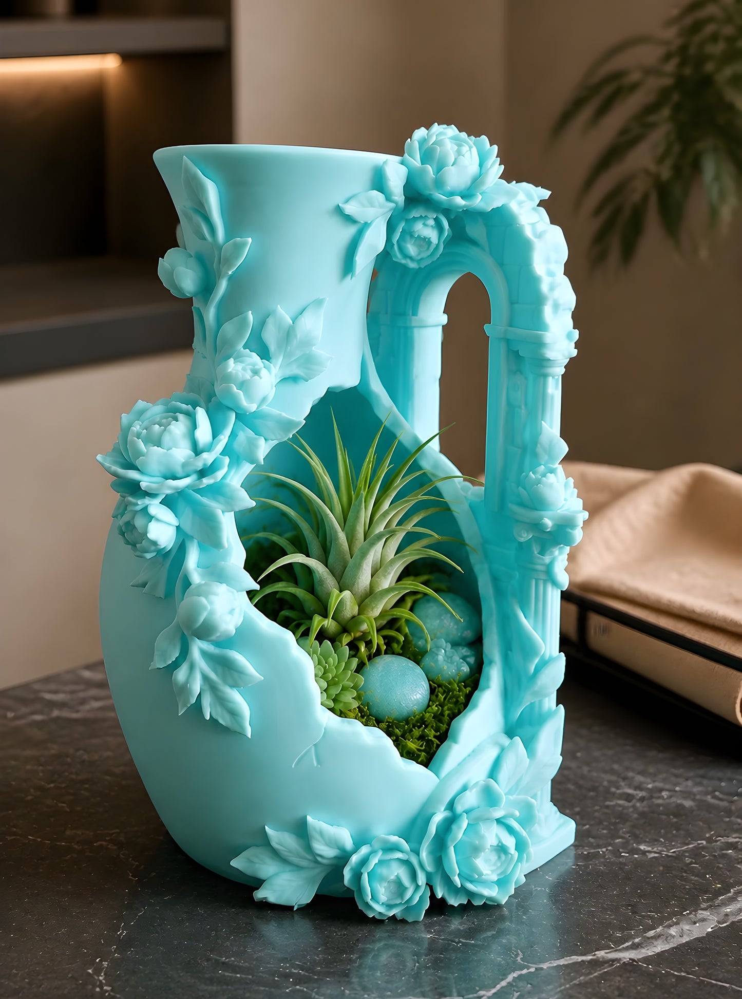 Éclosion d'Émeraude Vase décoratif Collection Terra