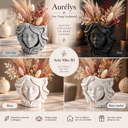 Aurélys Vase Visage Sculptural Collection Terra