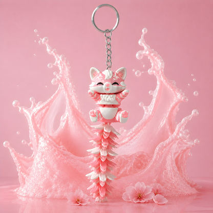 Sakura Porte-clés chat articulé Collection Keya