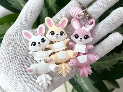 Bunny Porte-clés lapin articulé Collection Keya