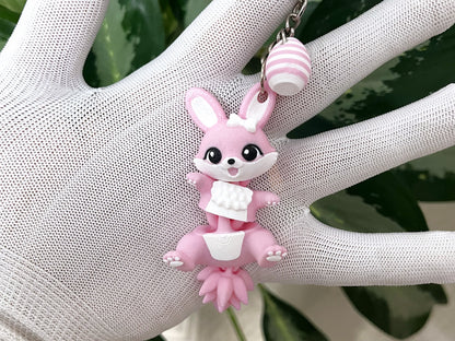 Bunny Porte-clés lapin articulé Collection Keya