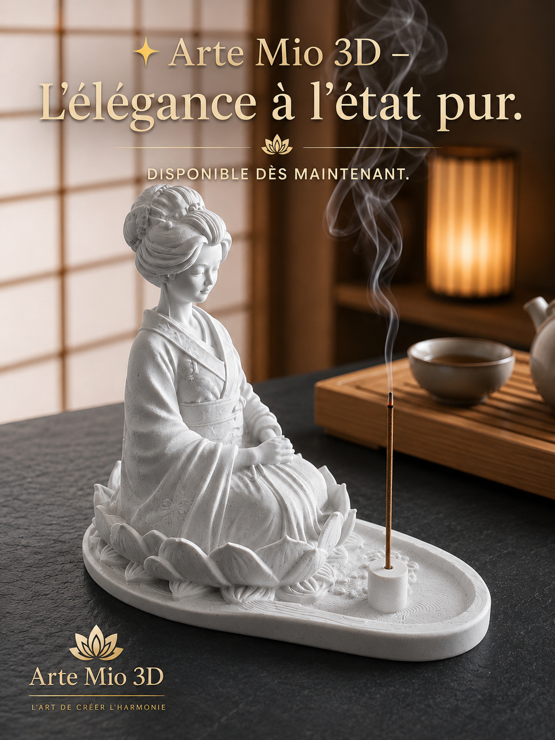 Harmonie Éternelle Porte-encens Geisha Collection Zenora